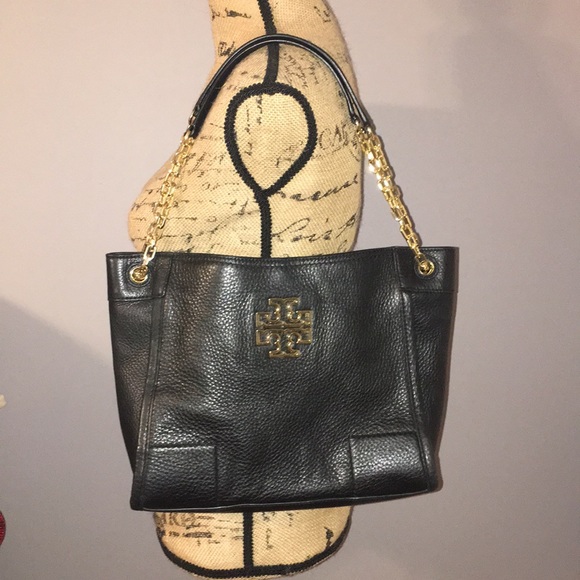 Tory Burch black leather with gold straps - Picture 2 of 7
